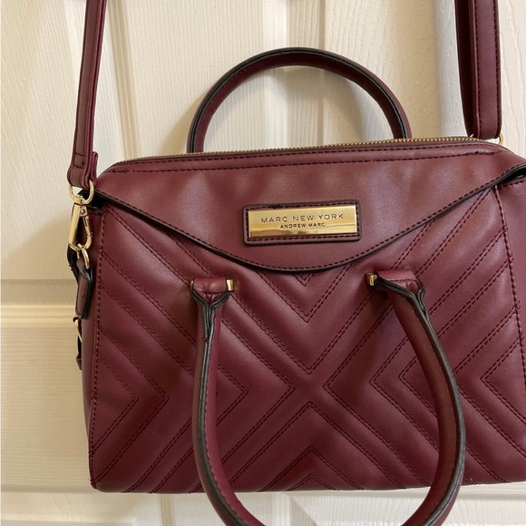 Marc New York ANDREW MARC Crossbody in Wine Color - Picture 1 of 7